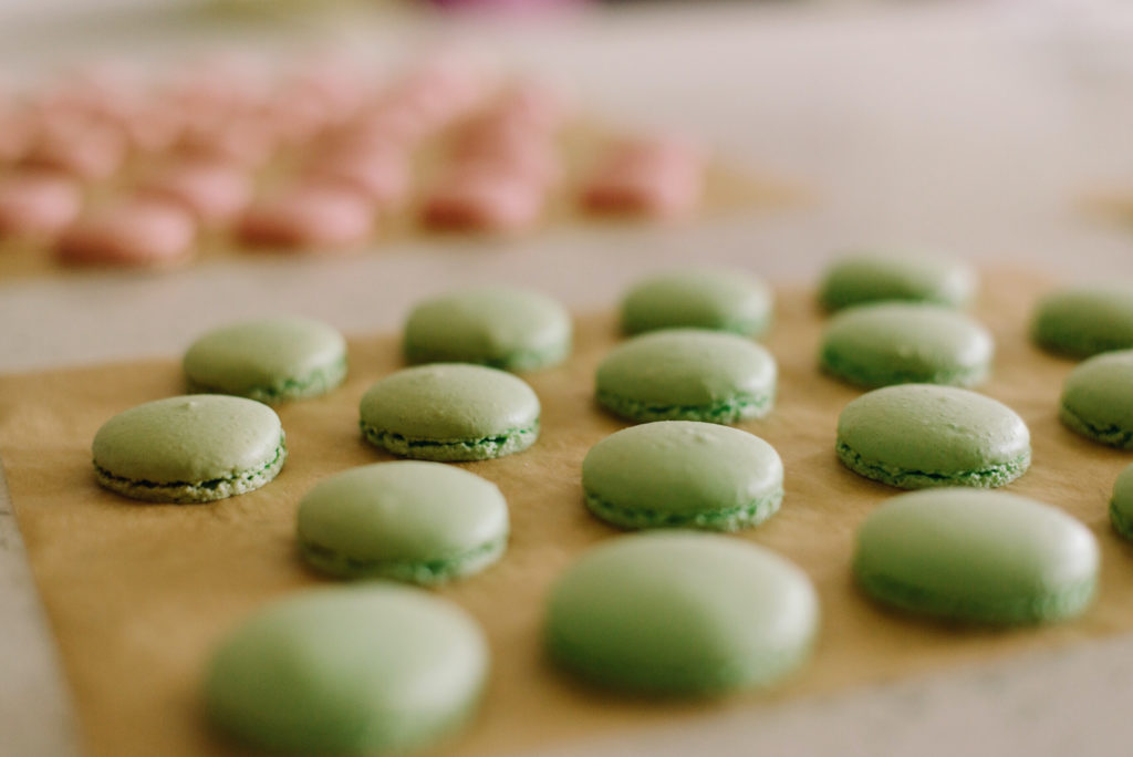 This recipe makes 15 macarons. 