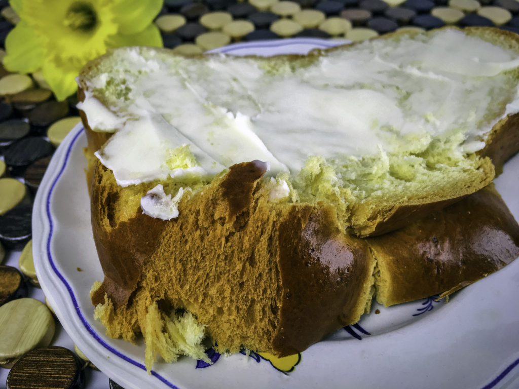 Serve Challah bread in generous slices of 1-2 inches thick