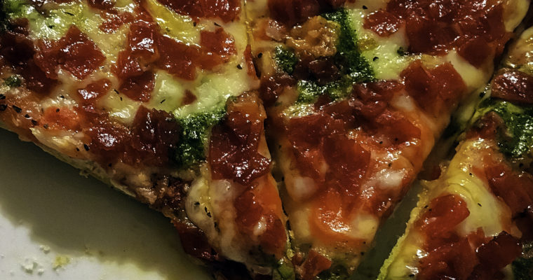 Pizza Recipe: Cauliflower Crust Sun Dried Tomato and Pesto Pizza