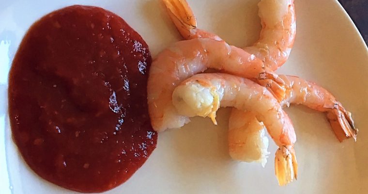 Appetizers: Shrimp Cocktail and Cocktail Sauce